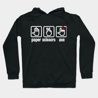 Paper - Scissors - axe - lumberjack- Rock Hoodie